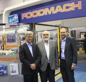 From left: Geoff Murdoch, Chris Bishop, and Phillip Biggs on the Foodmach stand at AUSPACK.